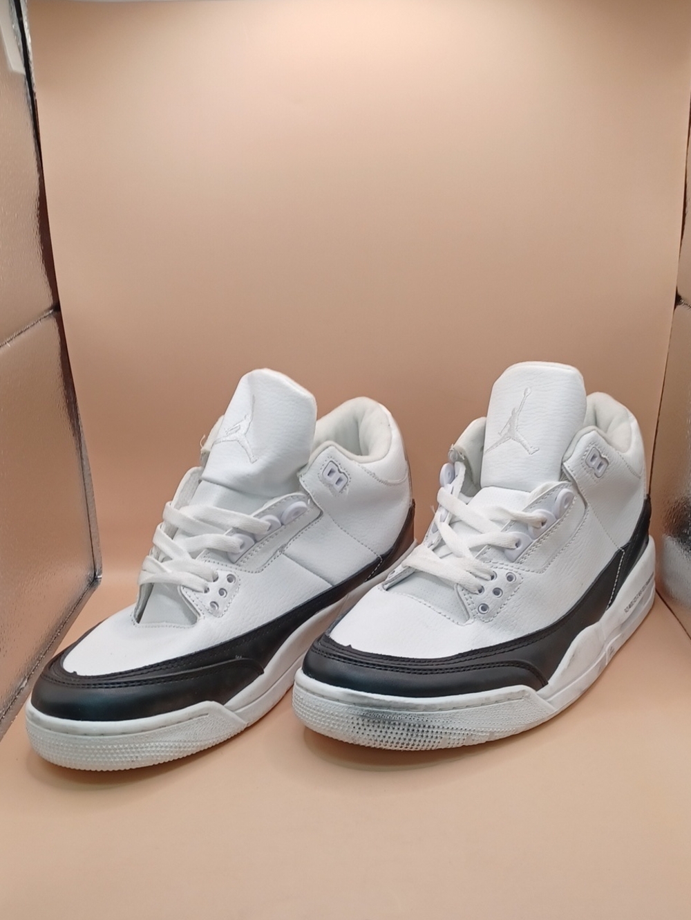 Pre-Owned Nike Air Jordan 3 Retro SP Fragment Design Sneakers-White/Black Sz 10